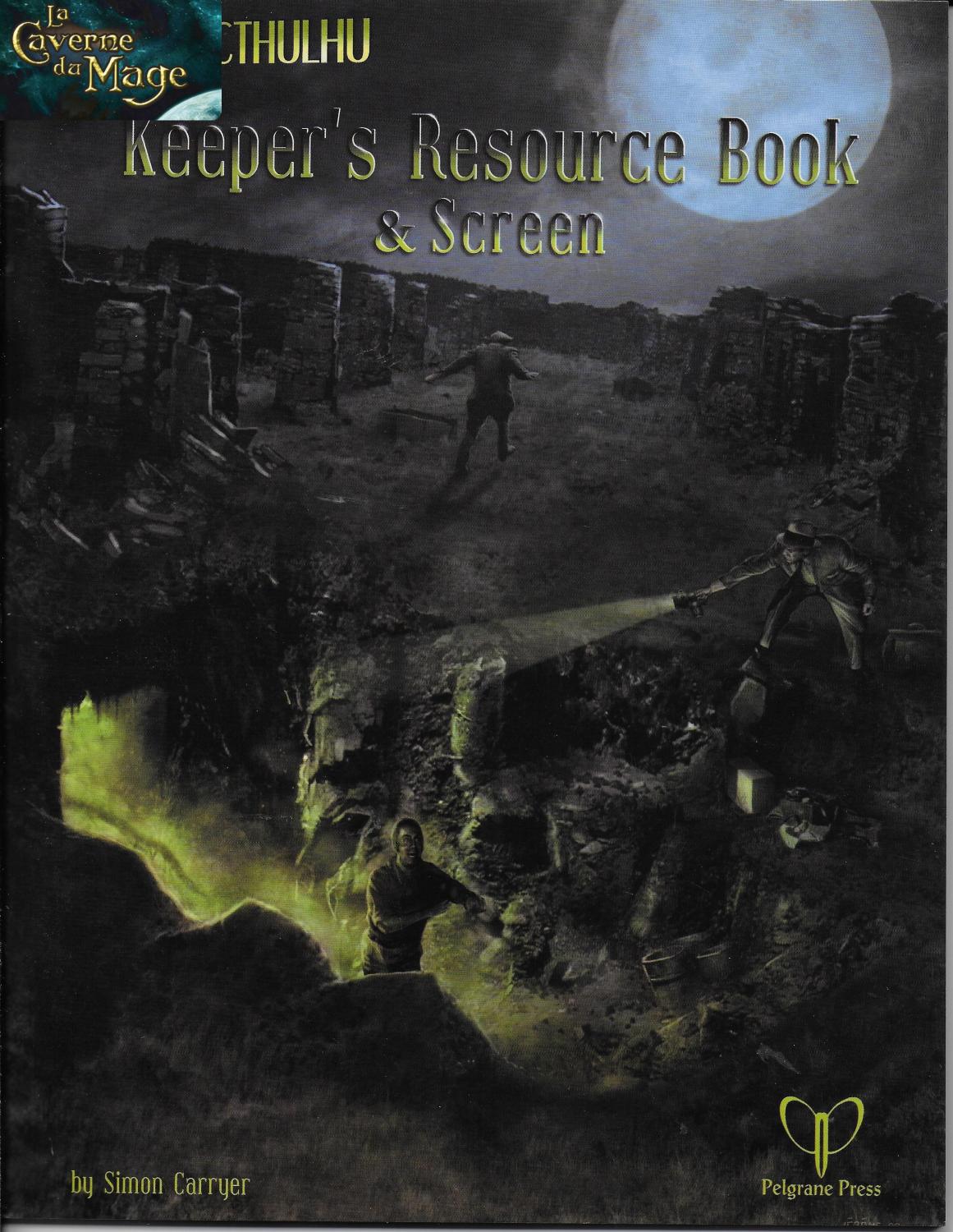 TRAIL OF CTHULHU - Keeper's Resource Book and Screen