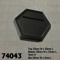 REAPER DARK HEAVEN - 74043 Socles Hexagonaux Plastique x20 (Black Slotted Hex)