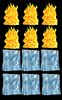 D&D Miniatures - Spell Effects, Wall of Fire & Wall of Ice